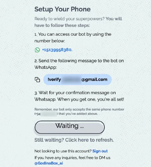 Whatsapp에서 ChatGPT와 대화하는 방법 - How to chat with ChatGPT on Whatsapp Registering God in a box BOT on Whatsapp How to chat with ChatGPT on Whatsapp - Registering God in a box BOT on Whatsapp.