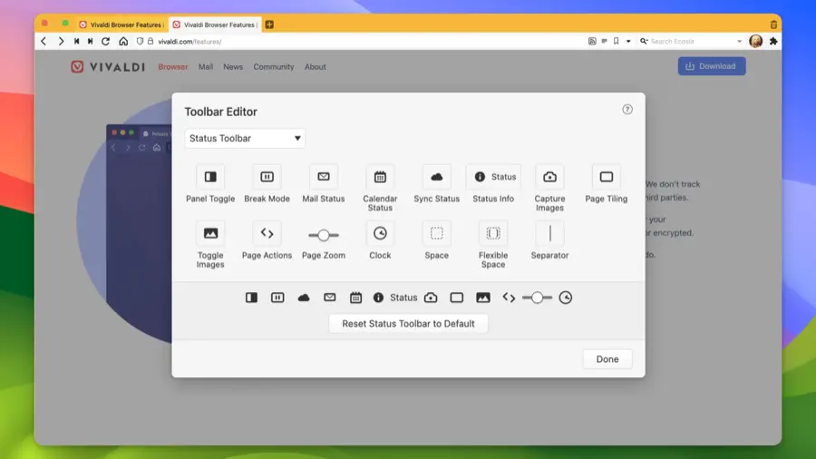 비발디 브라우저 - Vivaldi Browser Screenshot 03